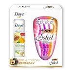 Bic Soleil Kit Mujer Maquina de Afeitar Crema Corporal Dove #2