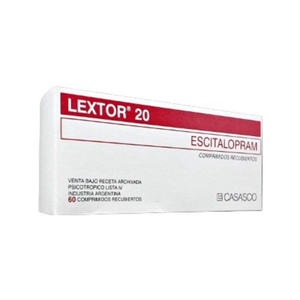 Casasco Lextor Escitalopram 20 Mg x 60 Comp Recubiertos