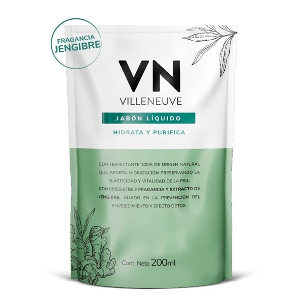 Villeneuve Repuesto Jabón Líquido Vn Jengibre x 200 ml #1