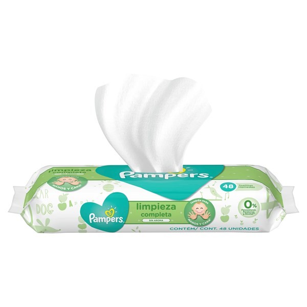 Pampers Limpieza Completa Toallas Húmedas Sin Perfume X 48 Unidades alt