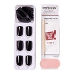 Uñas Postizas Press On Bliss Color All Black #3