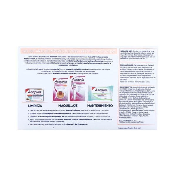 Asepxia Gel Spot Emergencia Color Piel 28 gr alt