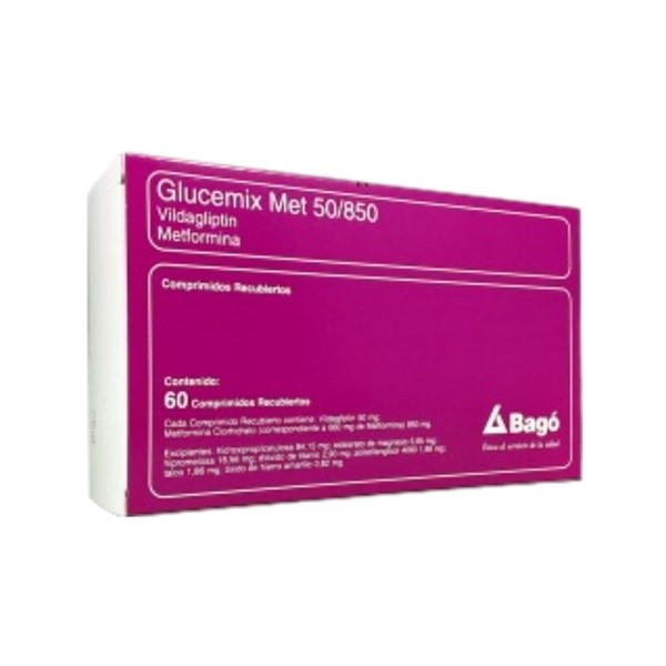 Bioprofarma Bago Glucemix Met 50 / 850 Mg Vildagliptin + Metformina x 60 Comp #1