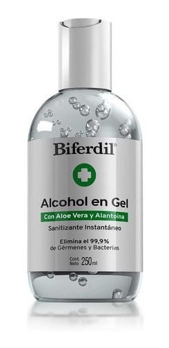 Biferdil Alcohol en Gel Neutro Con Aloe Vera Alantoína 250 ml #1