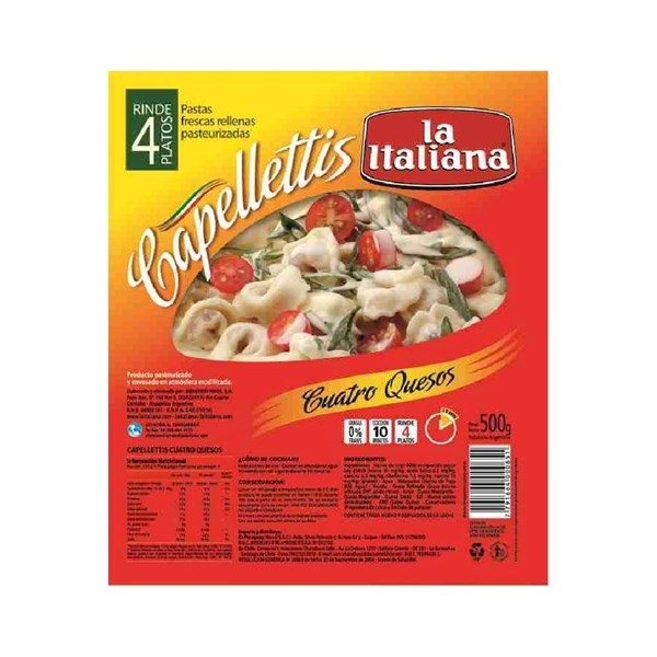 Capellettis La Italiana 4 Quesos x 500 gr