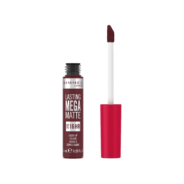 Labial Liquido Rimmel Lasting Mega Matte Carnival Red @ #7F1716 alt