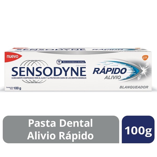 Sensodyne Crema Dental Rapido Alivio Blanqueador Para Dientes Sensibles 100 grs alt