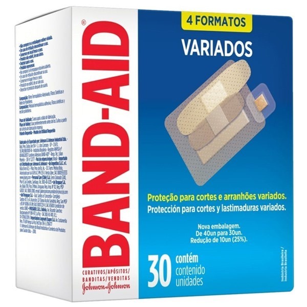 Band Aid Apositos Formatos Variados (30 Unidades) alt