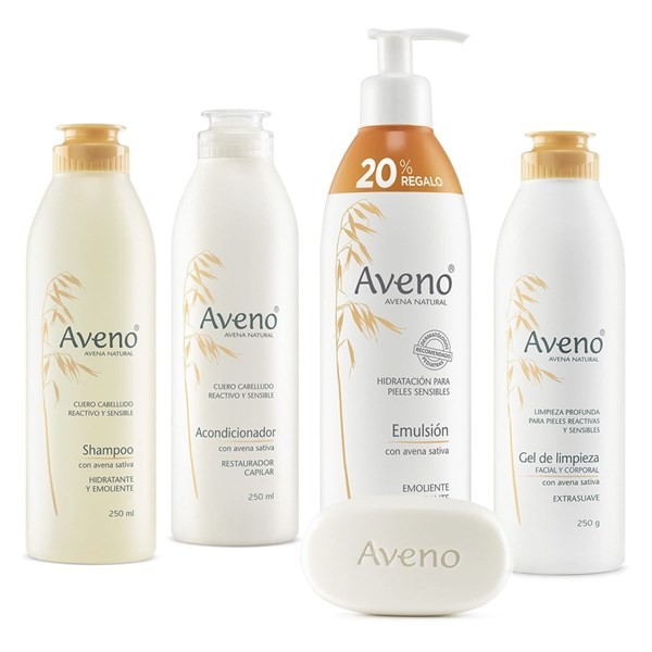 Aveno Set Cuidado Facial, Corporal Y Capilar Para Pieles Sensibles 5 Unid #1