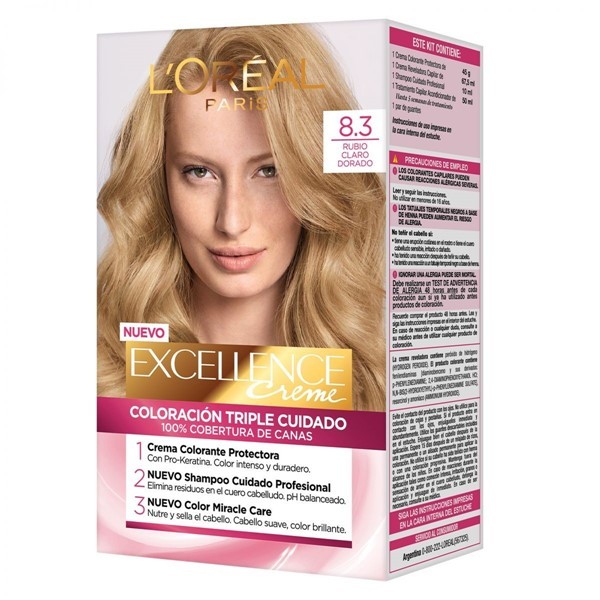 Excellence Kit Coloracion 8.3 Rubio Claro Dorado alt