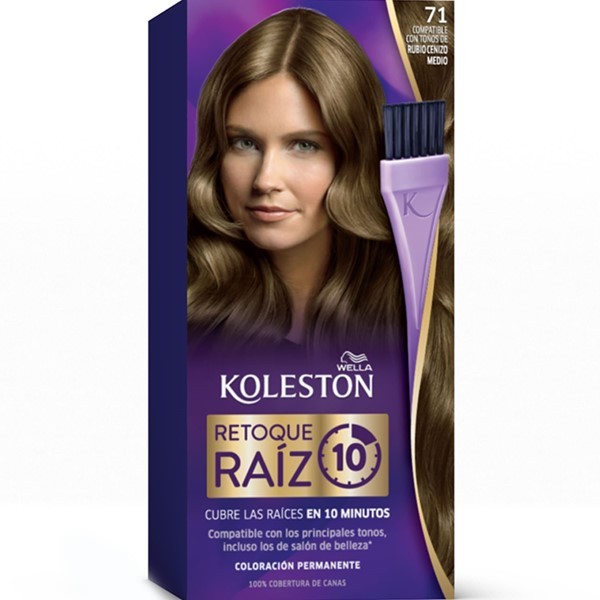 Koleston Coloración Permanente en Crema Retoque de Raíz 10 71 Rubio Ceniza Mediano #1