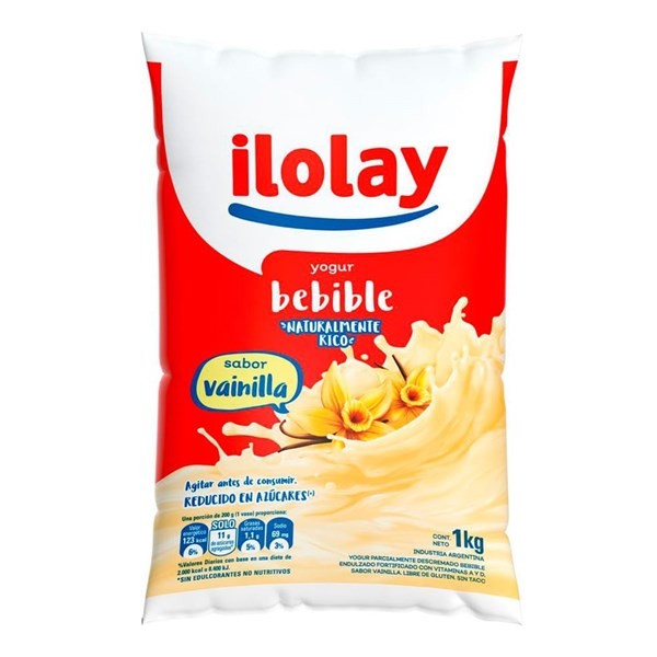 Yogur Bebible Parcialmente Descremado Ilolay Sabor Vainilla 1 kg #1