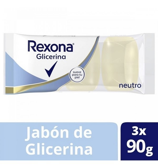 Jabón en Barra Rexona de Glicerina Neutro x 3 un x 90 g