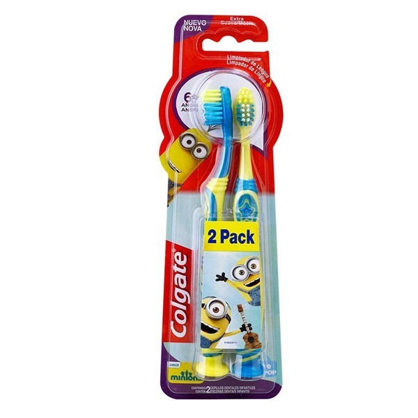 CEPILLO DENTAL SMILES MINIONS 6+ AÑOS 2 UNIDADES PROMO PRECIO ESPECIAL #1