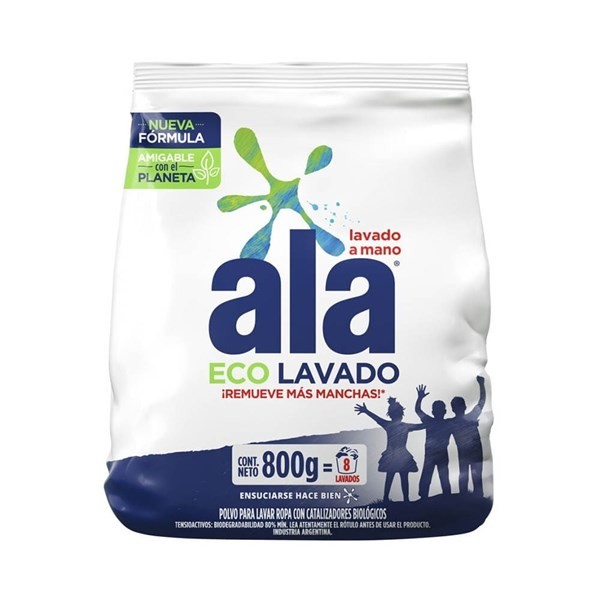 Jabón en Polvo Ala Lavado a Mano Con Perlas Suavizantes 800 g #1 Jabón en Polvo Ala Lavado a Mano Con Perlas Suavizantes 800 g #1