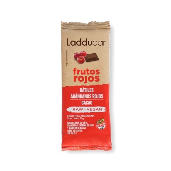 Barra De Cereal Laddubar Con Frutos Rojos X 30 G