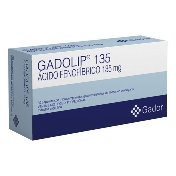 Gadolip Lp 135 Mg | 30 Cápsulas | Ácido fenofíbrico