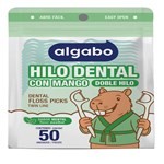Algabo Hilo Dental con Mango Mentol (50 Unidades) #1