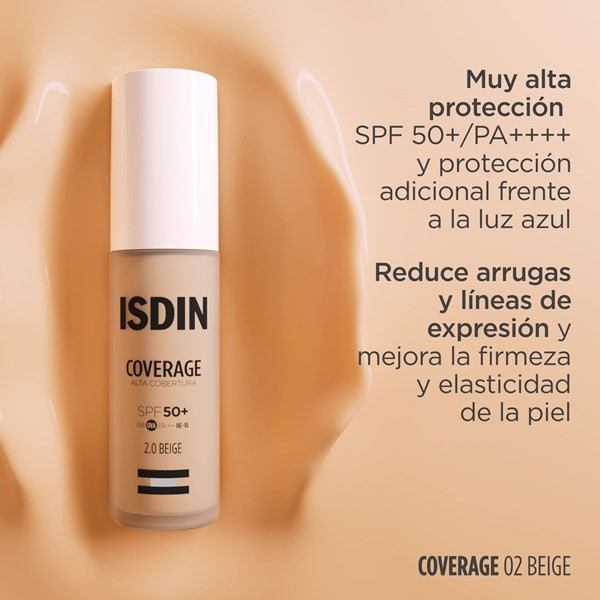 Isdin Base Maquillaje Coverage Spf50 30 ml Tono 2 Beige alt