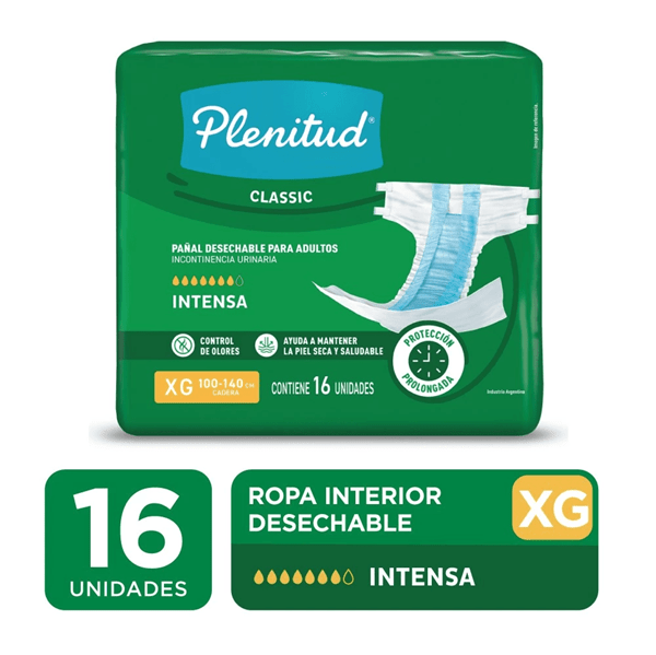 Plenitud Pañal Para Adulto Unisex Classic Talle XG - 16 Unidades alt