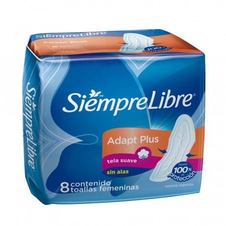 Siempre Libre Toallas Femeninas Adapt Plus Suave Sin Alas #1