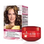 Loreal Paris Combo Tintura Excellence Tono 6 Rubio Oscuro + Crema Tratamiento Elvive Colorvive #1