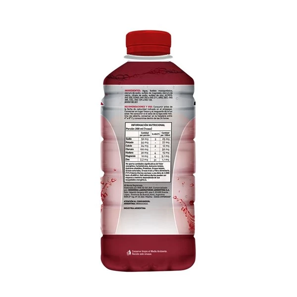 Bebida Con Electrólitos Suerox Frutos Rojos Frutilla x 630 ml alt
