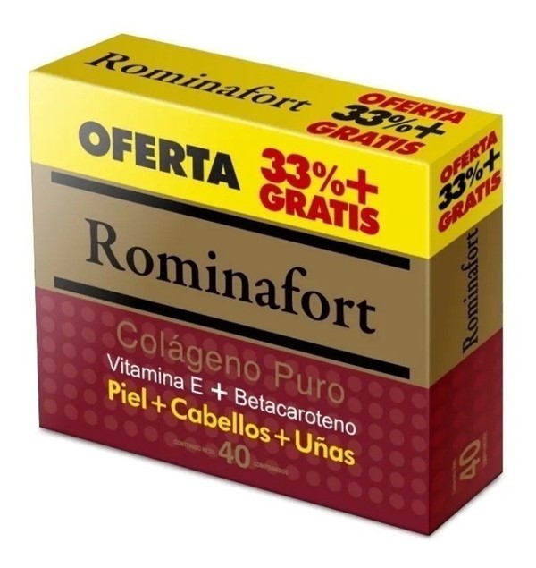 Rominafort Colágeno Puro Vitamina E Y Betacarotenos 40 comp Unico #1