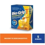 Bio-Grip T | 5 Sobres | Paracetamol + Ácido Ascórbico + Fenilefrina Clorhidrato #1
