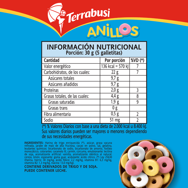Anillos Galletitas Dulces Anillitos Clásicos De Terrabusi 300 G alt