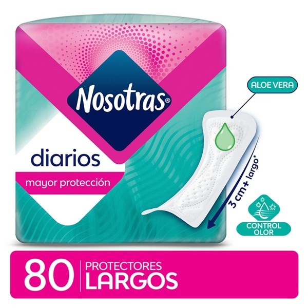 Nosotras Protector Diario Largos Con Caléndula (8 Unidades) #1