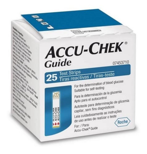 Accu Chek Tiras Reactivas Guide (25 Unidades)