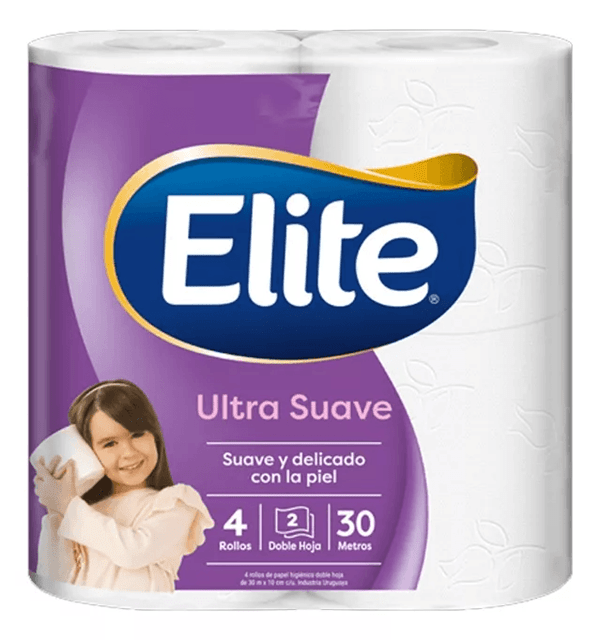 Elite Papel Higiénico Ultra Suave Doble Hoja 4 rollos x 30 mts #1