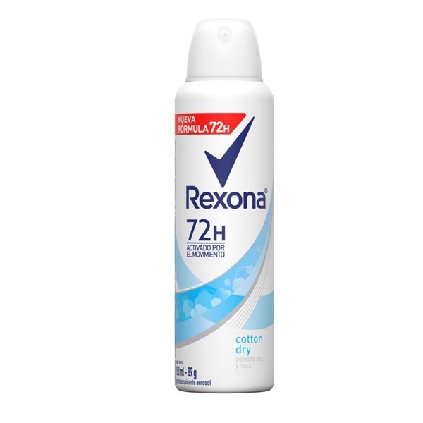 Desodorante Antitranspirante Rexona Cotton Dry En Aerosol 150 Ml alt