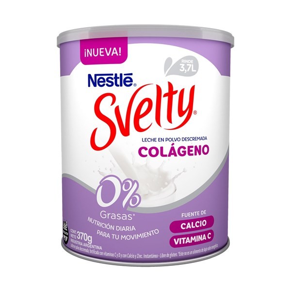 Leche En Polvo Descremada Svelty Con Colageno 370 Grs #1
