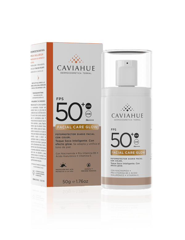  Protector Facial Caviahue Fps 50+ Care Glow Color x 50 ml