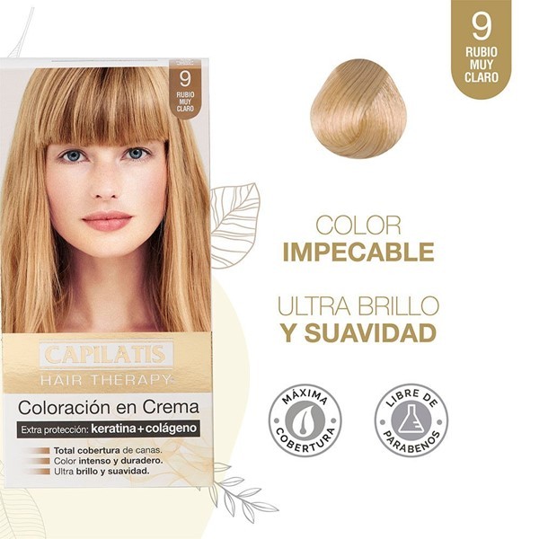 Capilatis Kit Coloración en Crema Rubio Muy Claro N°9 alt