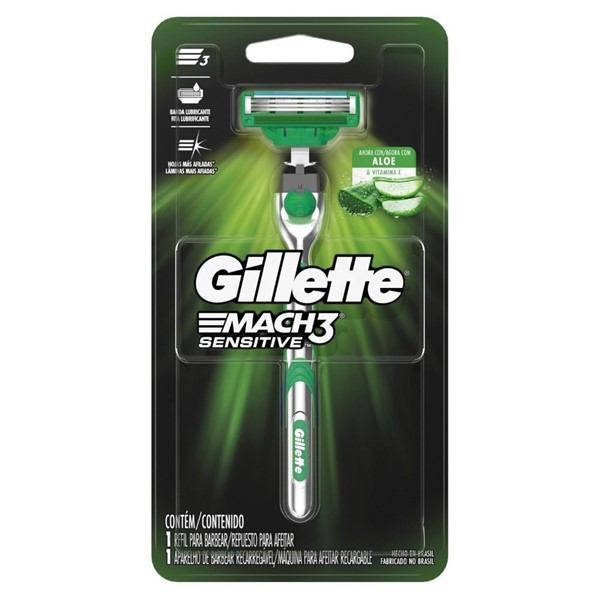 Gillette MACH 3 Sensitive Maquina Afeitar Recargable #1