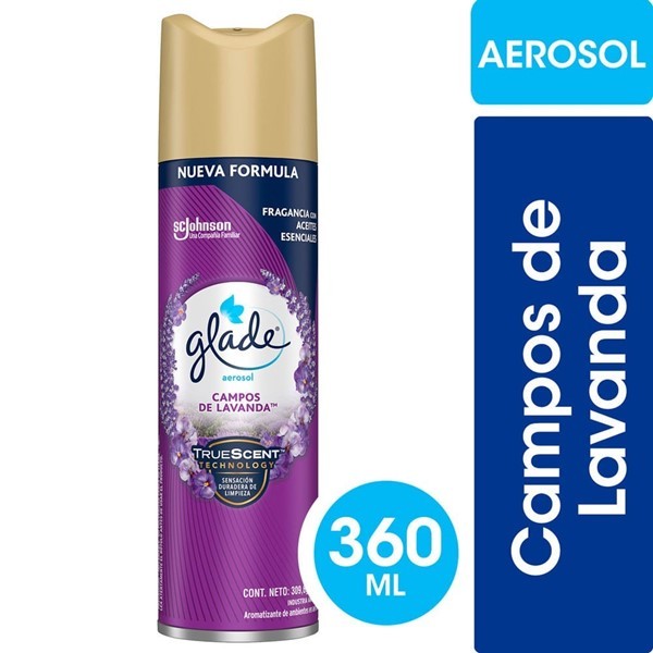 'aromatizante De Ambientes Glade Campos De Lavanda En Aerosol 360ml' #1