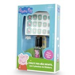 Peppa Pig Esmalte + 2 planchas de Stickers en Caja #1