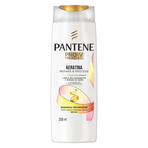Pantene Shampoo Sin Sal Cabello Seco Keratina Con Pro Vitamina B5 200 ml alt