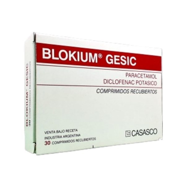 Casasco Blokium Gesic Diclofenac Potasico + Paracetamol 50 / 400 Mg x 30 Comp Recubiertos #1