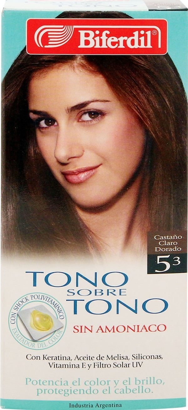 Biferdil Kit de Coloracion Tono Sobre Tono 5.3 Castaño Claro Dorado #1