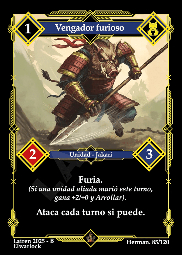 085 Vengador Furioso - Coste 1