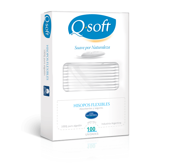 Q Soft Hisopos Flexibles Con Antigermen x 100 un
