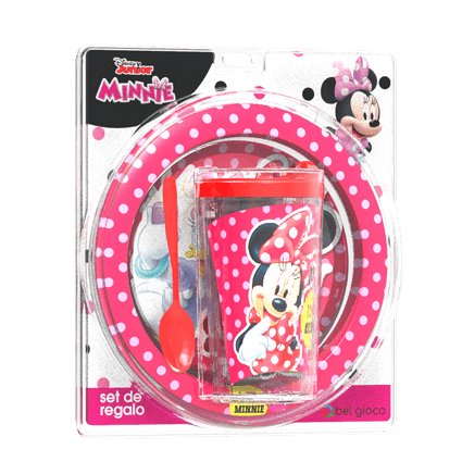Bel Gioco Blister Plato + Vaso Sport Minnie #1
