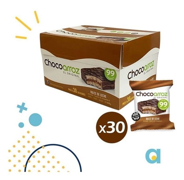 Chocoarroz Alfajor de Arroz de Chocolate Negro Caja x 30 U #1