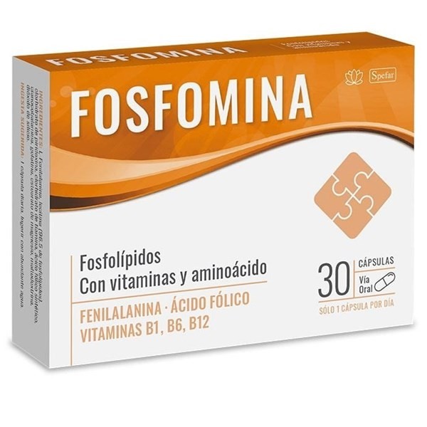 Fosfomina | 30 Capsulas | Fenilalanina + Ácido fólico #1