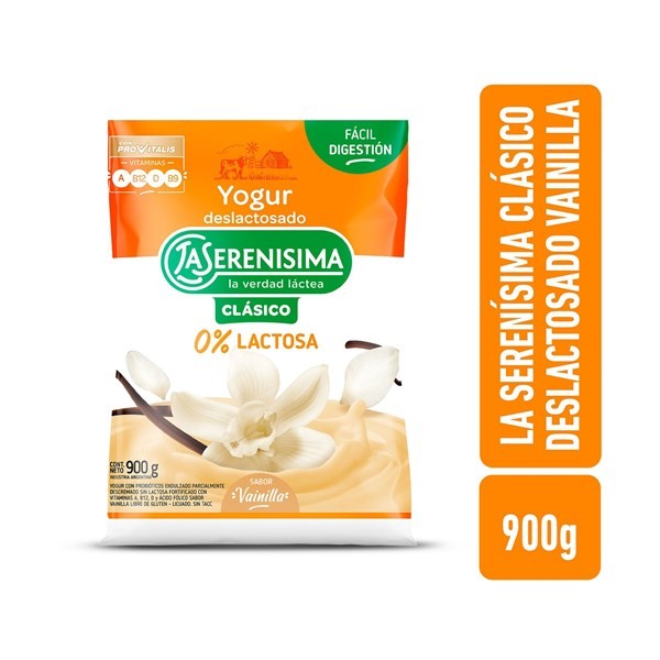 Yogur Bebible Deslactosado La Serenísima Sabor Vainilla En Sachet 900 G. #1