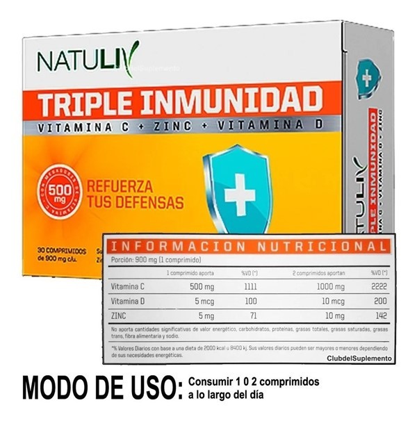 Natuliv Triple Inmunidad Por 30 Tbs alt